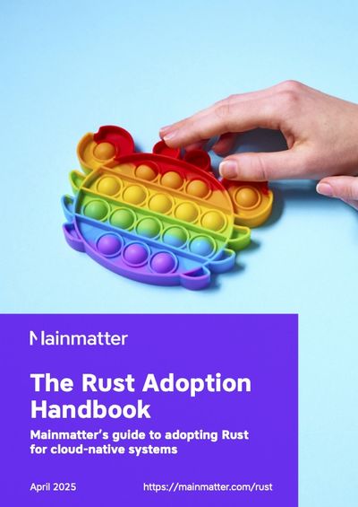 Title page of Mainmatter's Rust Adoption Handbook
