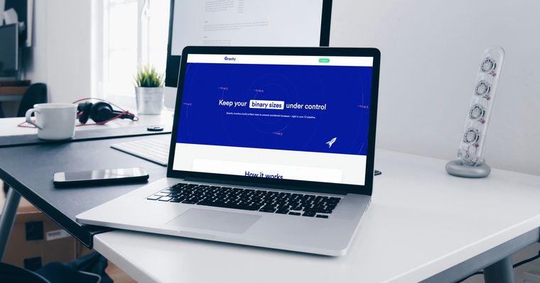 Gravity website open on a laptop