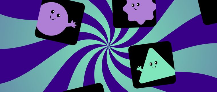 Characters interacting with each other inside a whirlwind